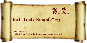 Wellisch Koppány névjegykártya